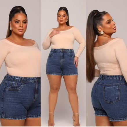 Plus size - Denim Shorts